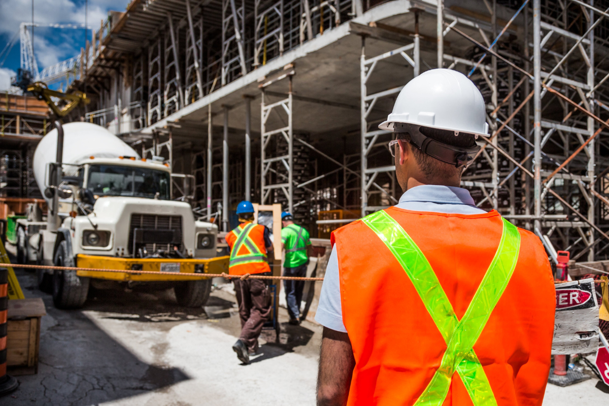 a tradie on a construction site undergoing their vocational training