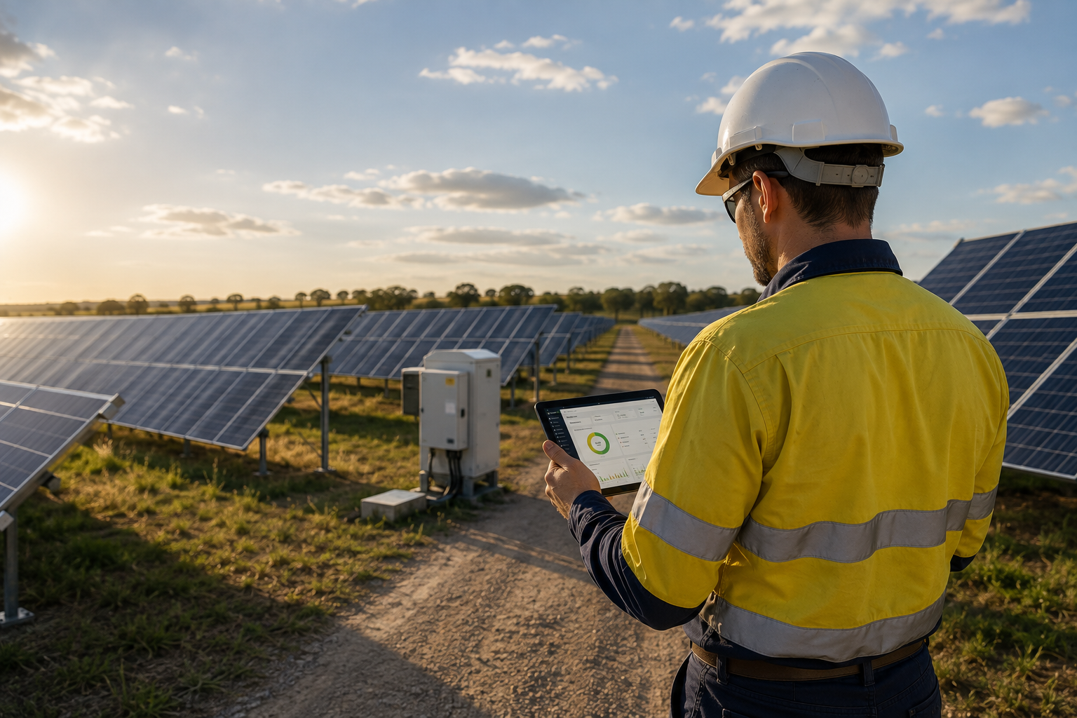 Solar farm workforce compliance and worker ticket management