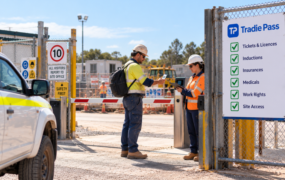 Tradie Pass Construction Gate Check-In